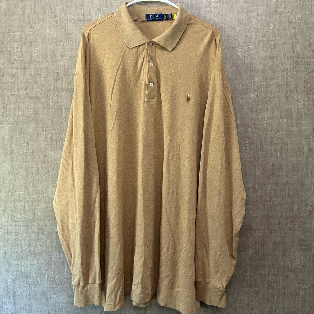 Polo by Ralph Lauren Tan Collar Long Sleeve - Picture 2 of 6